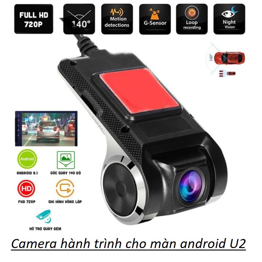[Mã 12LSSALE giảm 100% đơn 50k] Camera hành trình U2 tích hợp màn hình android quay HD | WebRaoVat - webraovat.net.vn