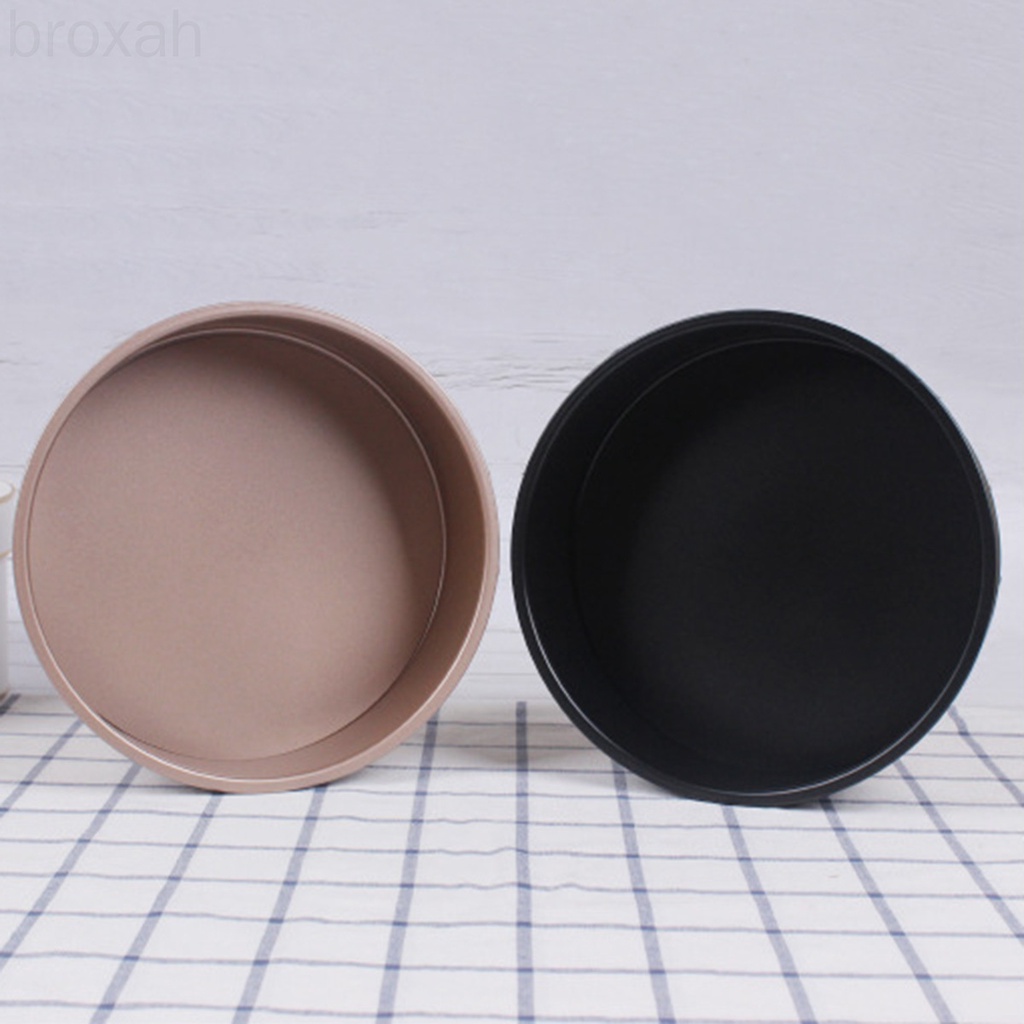 Khuôn nướng bánh bằng thép carbon chống dính màu đen hình tròn có thể tháo rời