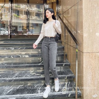 QUẦN JEANS BAGGY BASIC ZAREEN JEA107 XÁM NHẠT