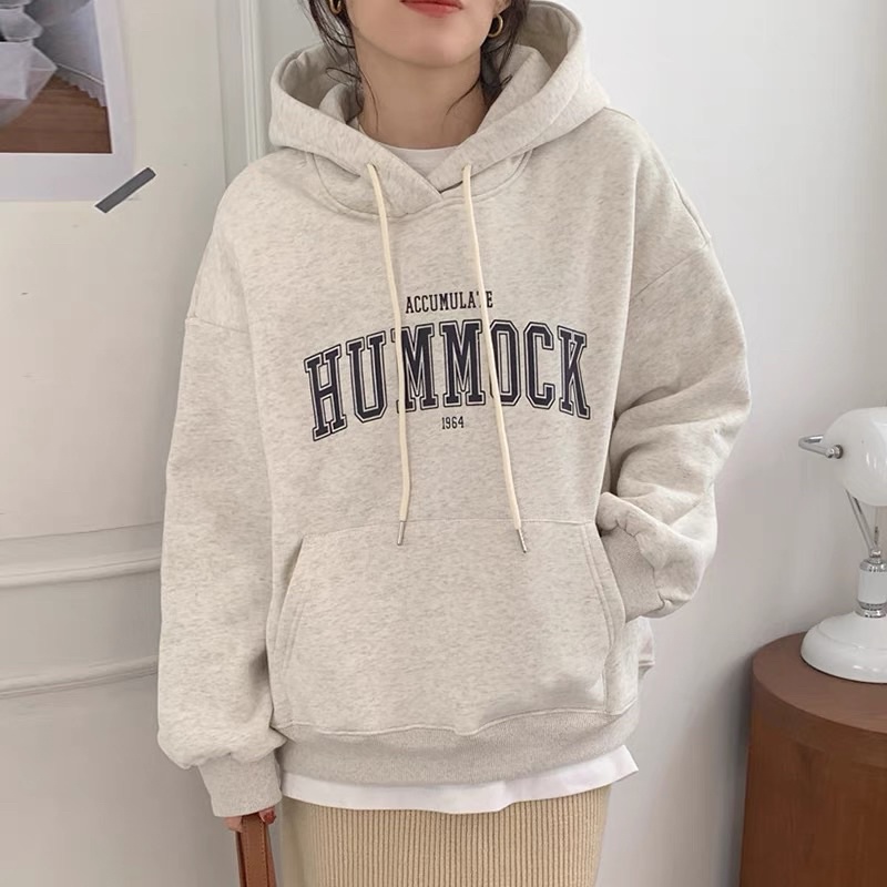 Áo hoodie unisex in chữ