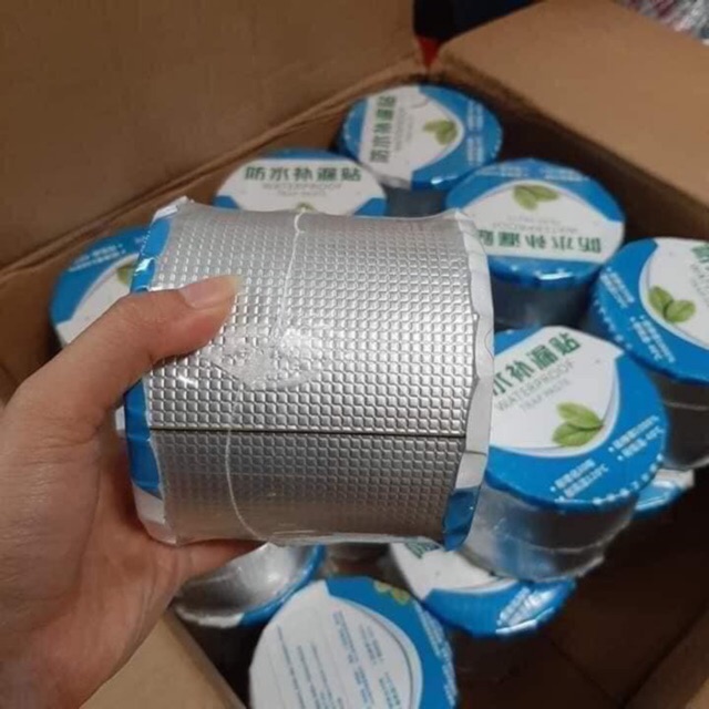 Băng Keo 10cm Siêu Dính Chống Thấm Và Chịu Nhiệt- Dán Cho Tường, Trần Nhà, Mái Tôn, Ống Nước, Bể Nước, Xô Chậu...
