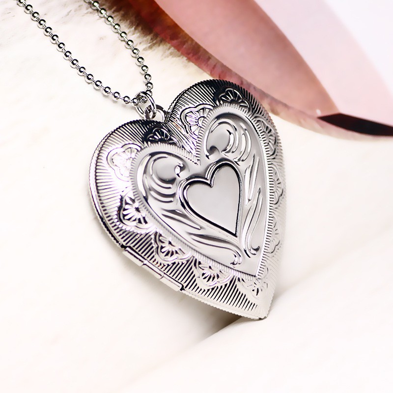 Hot Retro Charms Diy Photo Box Floating Locket Pendant Necklace