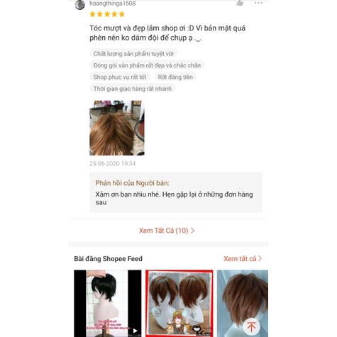 [sẵn] Wig/tóc giả Naib Subedat/Eli Clack - Identity V màu nâu (cơ bản) [Miu Cosplay]