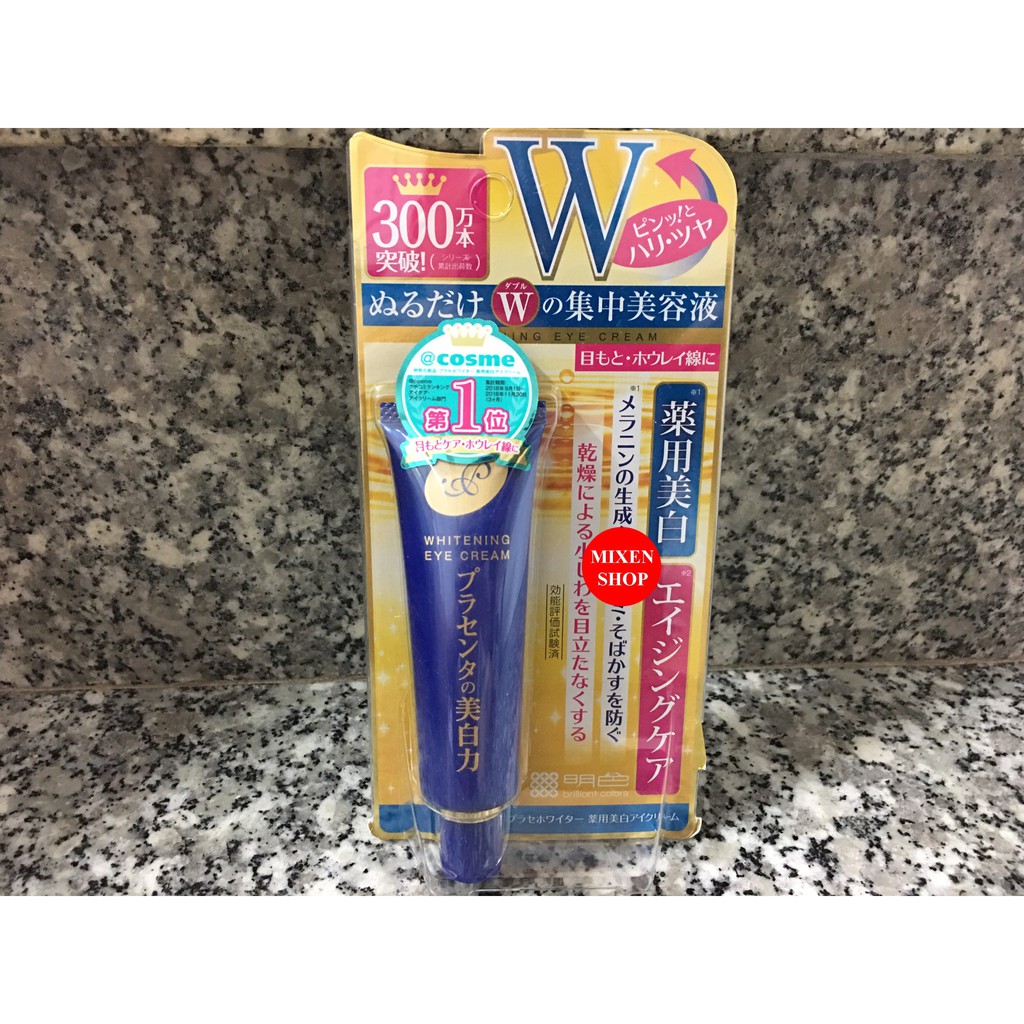 {Chính hãng - Ảnh thật} Kem giảm thâm mắt Meishoku Whitening Eye Cream Nhật Bản