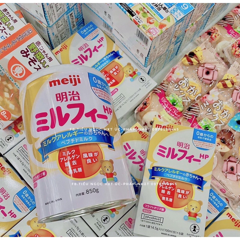 ✈️Date 7/2025.Sữa Meiji HP 850g Nhật dành cho bé dị ứng đạm bò hàng ✈️✈️ bay air.