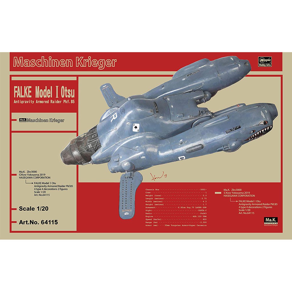 Mô Hình Lắp Ráp Hasegawa 1/20 Maschinen Krieger Falke Model I Otsu