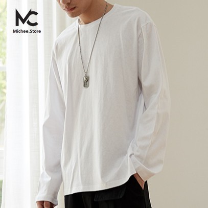 Áo Thun Nam Dài Tay Unisex. Áo thu đông trơn tay dài cổ tròn basic vải sufa giữ nhiệt MC01 | BigBuy360 - bigbuy360.vn