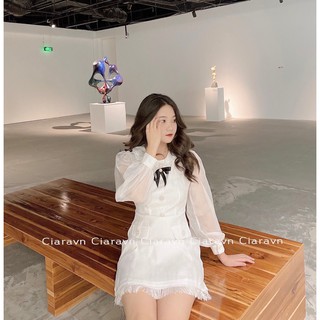 Váy Fiona dress (trắng/be)