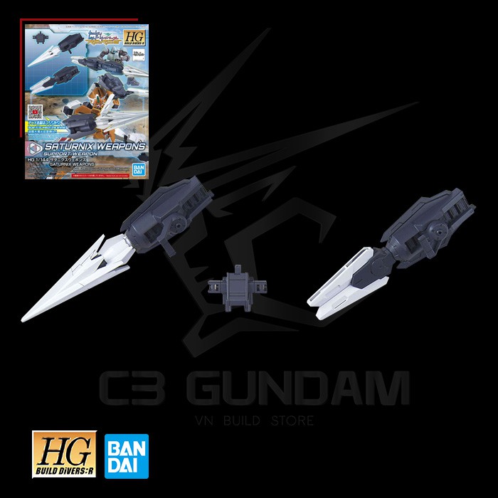 (CÓ SẴN) MÔ HÌNH GUNDAM BANDAI HG 025 1/144 SATURNIX WEAPONS HGBD:R GUNDAM BUILD DIVER RISE