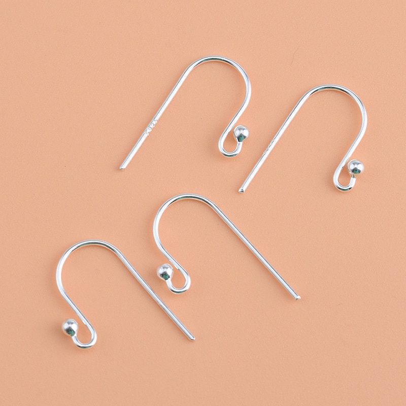 █diy゜ S925 Bạc●Móc Khuyên Tai Dạng Móc Bằng Bạc Sterling S925 Làm Trang Sức Thủ Công diy