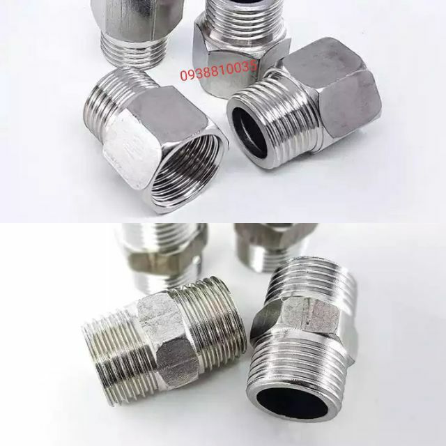 ĐẦU NỐI REN TRONG, REN NGOÀI INOX