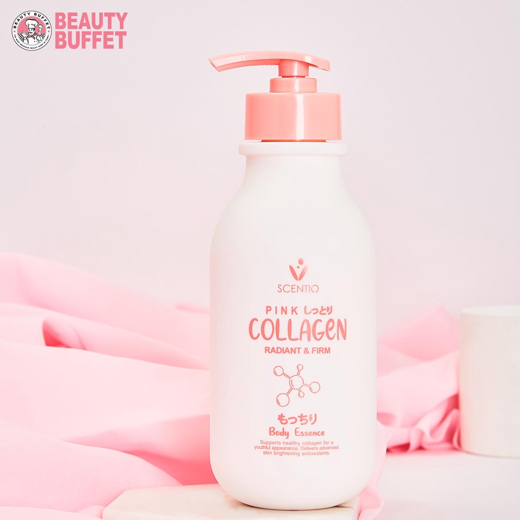 Tinh chất dưỡng trắng và sáng mịn da Beauty Buffet Scentio Pink Collagen Body Essence 350ml