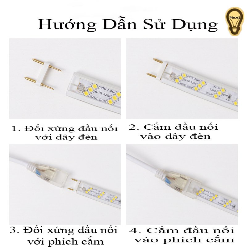 [Bán theo M chưa kèm đầu cắm ] Đèn LED dây đôi 2835 trang trí LỄ NOEL decor phòng ngủ,ngoài trời MOXI (cuộn INBOX ).