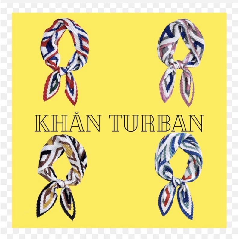 Khăn xếp li in hoa văn đa năng quấn áo nhiều mẫu