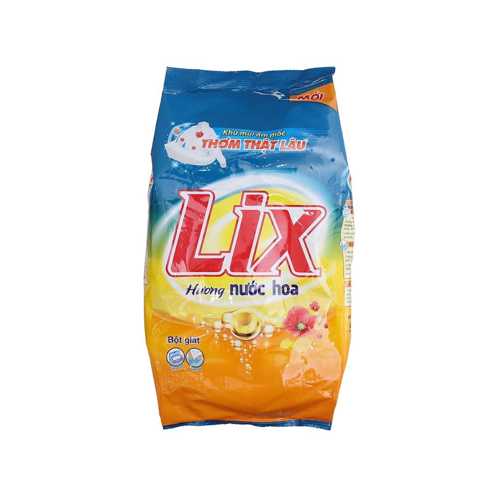 Bột giặt LIX Hương nước hoa (Cam) khử ẩm mốc, thơm thật lâu 5.5KG
