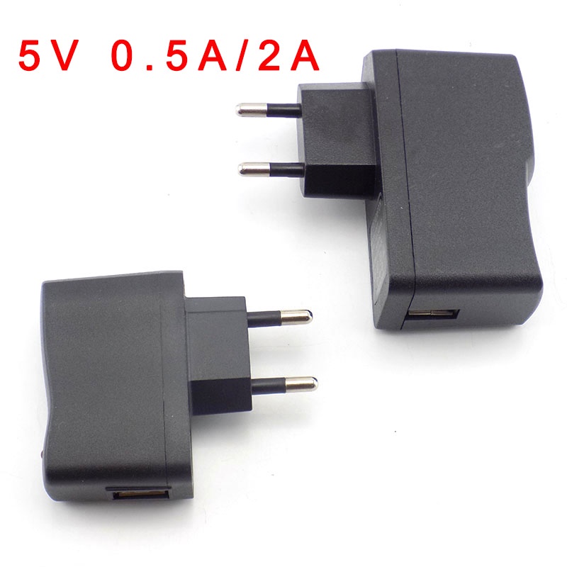 Bộ Chuyển Đổi Nguồn AC Sang DC EU / US VNK2 USB 5V 0.5A 100V-240V