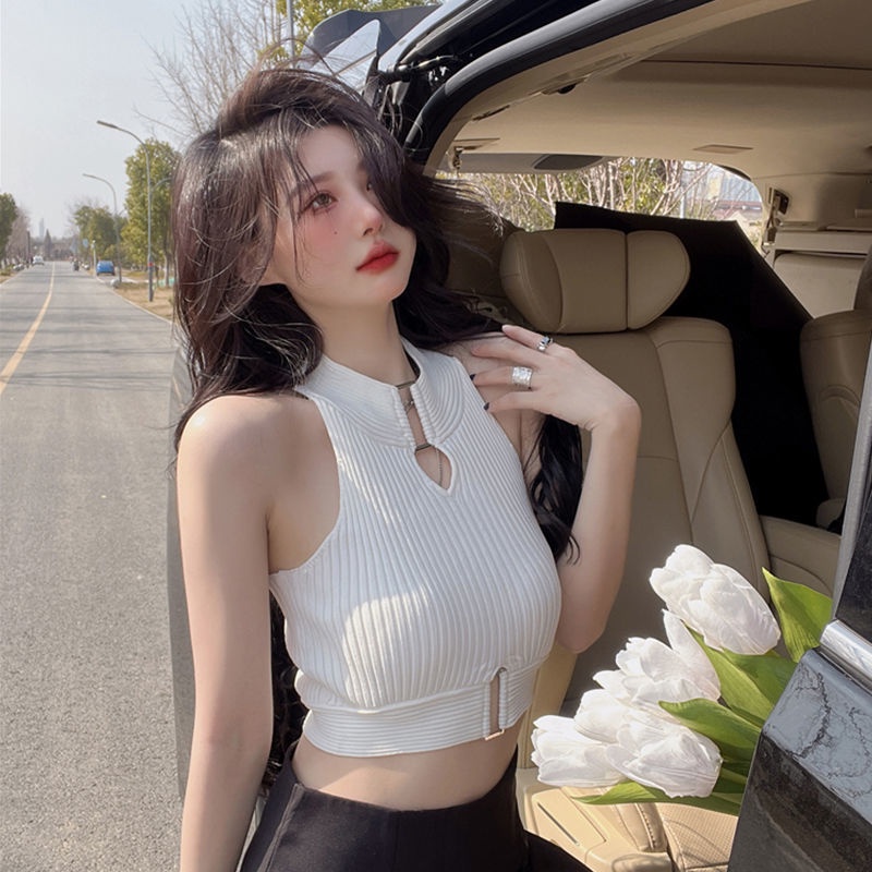 COZOK Áo Tank Top Dệt Kim Sát Nách Thiết Kế Ôm Sát Quyến Rũ