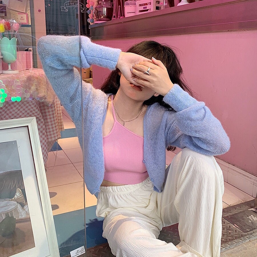 Áo Cardigan Dệt Kim Mỏng Nhiều Màu Sắc Phong Cách Nhật Bản Thời Trang Mùa Hè Mới Cho Nữ | BigBuy360 - bigbuy360.vn