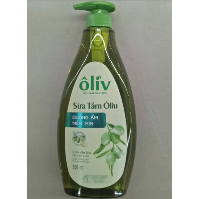 Sữa tắm oliv  650ml chứa dầu oliu nguyên chất.Tăng dầu gội 100ml