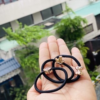 Dây cột tóc trơn màu đen mẵu basic