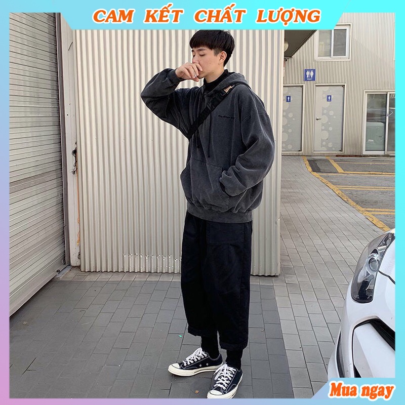 Áo hoodie nam nữ form rộng, áo khoác hoodie nam nữ có mũ chất liệu nỉ lót bông kiểu dáng thể thao freeship mã HD5