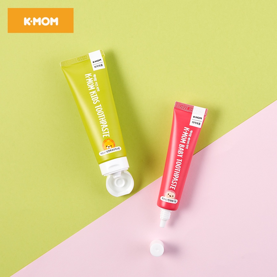 KEM ĐÁNH RĂNG TRẺ EM KHÔNG CHỨA FLOURIDE K-MOM 6-36M (30G - VỊ DÂU)