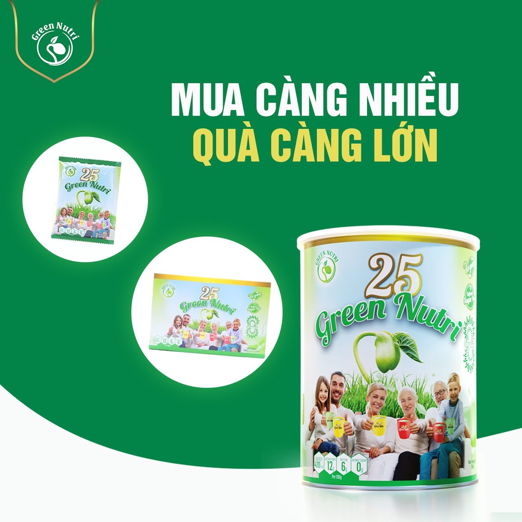 Sữa Hạt Ngũ Cốc 25 Green Nutri Lon 750gr