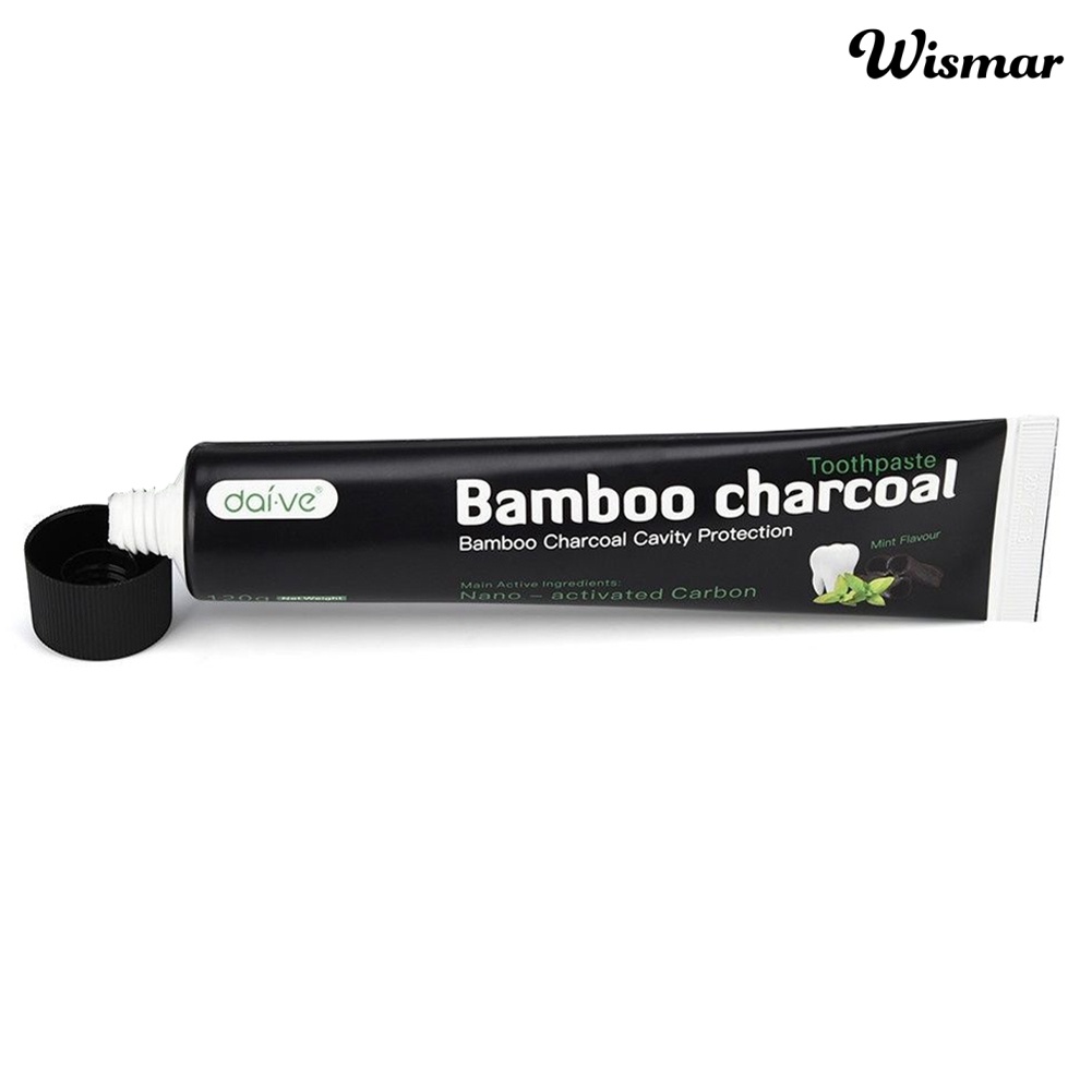 Kem đánh răng than tre hoạt tính loại bỏ vết bẩn làm trắng răng màu đen 120g