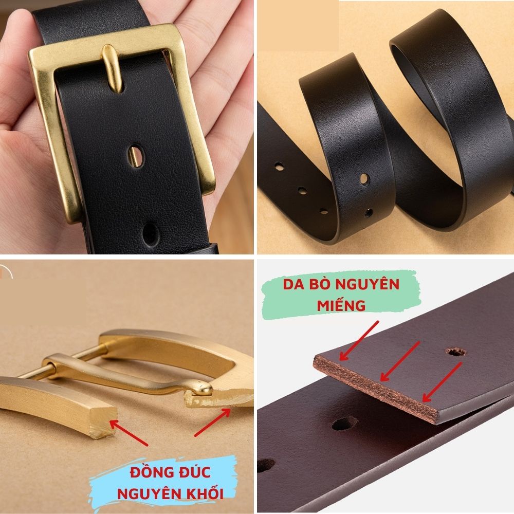 Thắt lưng da nam dây nịt nam da thật cao cấp