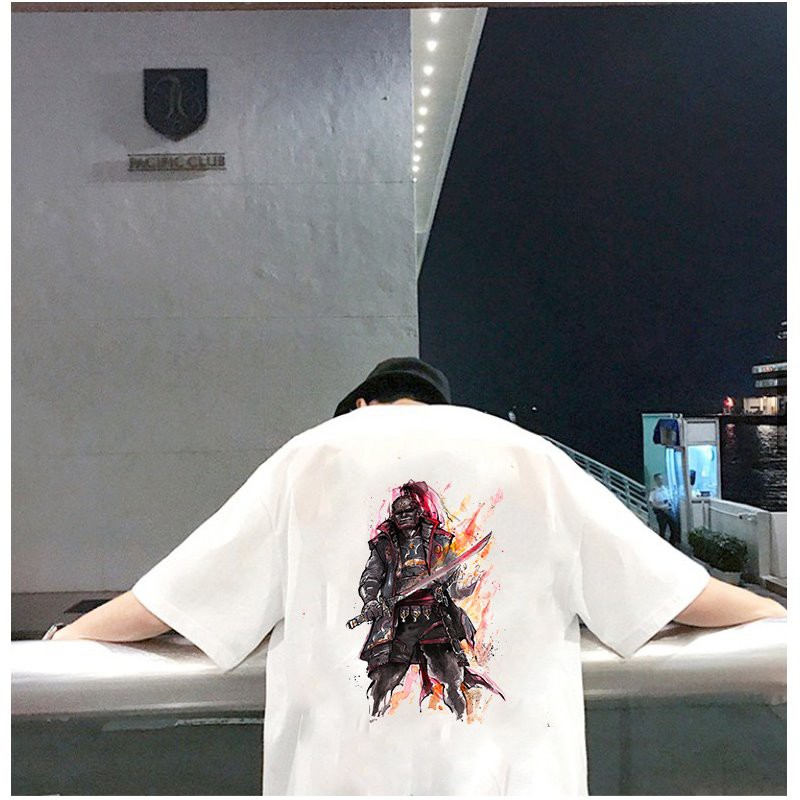 Áo thun unisex độc lạ Samurai form rộng vải dày mịn 2019T1831