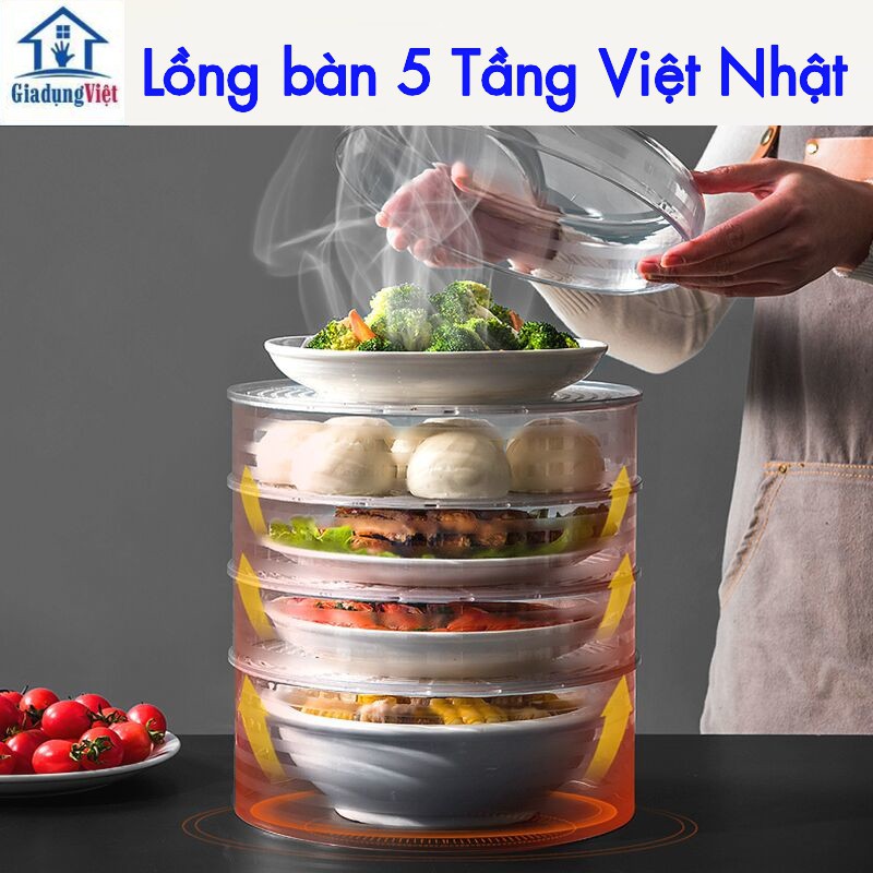 [ RẺ VÔ ĐỊCH ] lồng bàn đa tầng nhựa Việt Nhật, Hộp đựng thức ăn 5 tầng tháo rời