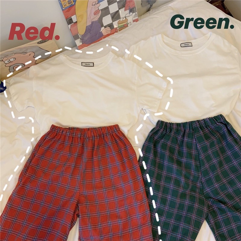 [SẴN] Quần vải caro Ulzzang Quảng Châu QDV2 | BigBuy360 - bigbuy360.vn