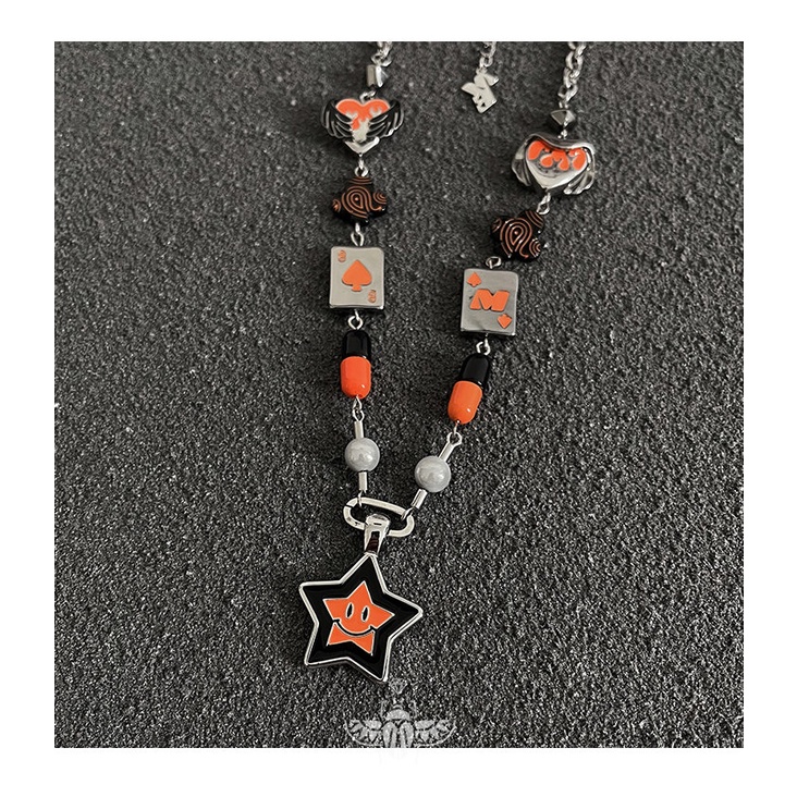 Vòng cổ Mặt Ngôi Sao Mặt Cười May Mắn Thời Trang Cho Cặp Đôi