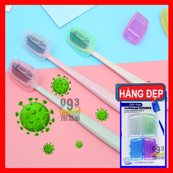 Combo 4 Đầu bọc bàn chải đánh răng kháng khuẩn