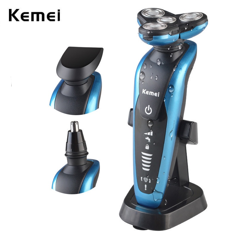 Máy Cạo Râu 3 Trong 1 Kemei 3 Trong 1 Chăm Sóc Da Mặt Dành Cho Nam