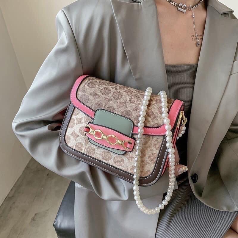 Túi xách nữ  𝑭𝑹𝑬𝑬𝑺𝑯𝑰𝑷  Túi đeo chéo gucci sách tay có ngăn đựng tiền,điện thoại (nữ tính,sang trọng) TXN 19067