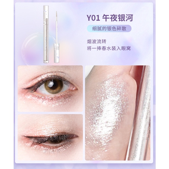 Bút kẻ mắt dạng lỏng ánh nhũ ngoc trai lấp lánh MAYCREATE -  LYYOGA - A96