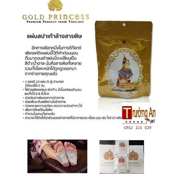 Miếng dán thải độc chân thái lan Gold Princess Royal