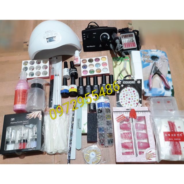 Combo đồ làm móng ( sét đồ nails) có kèm sét bột nhúng