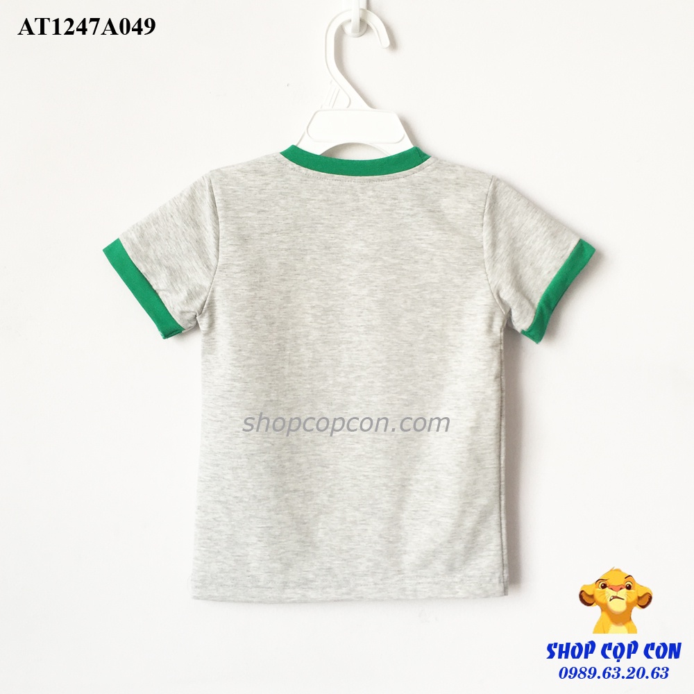 Áo thun viền cổ hình cá mập cho bé trai từ 9kg đến 22kg