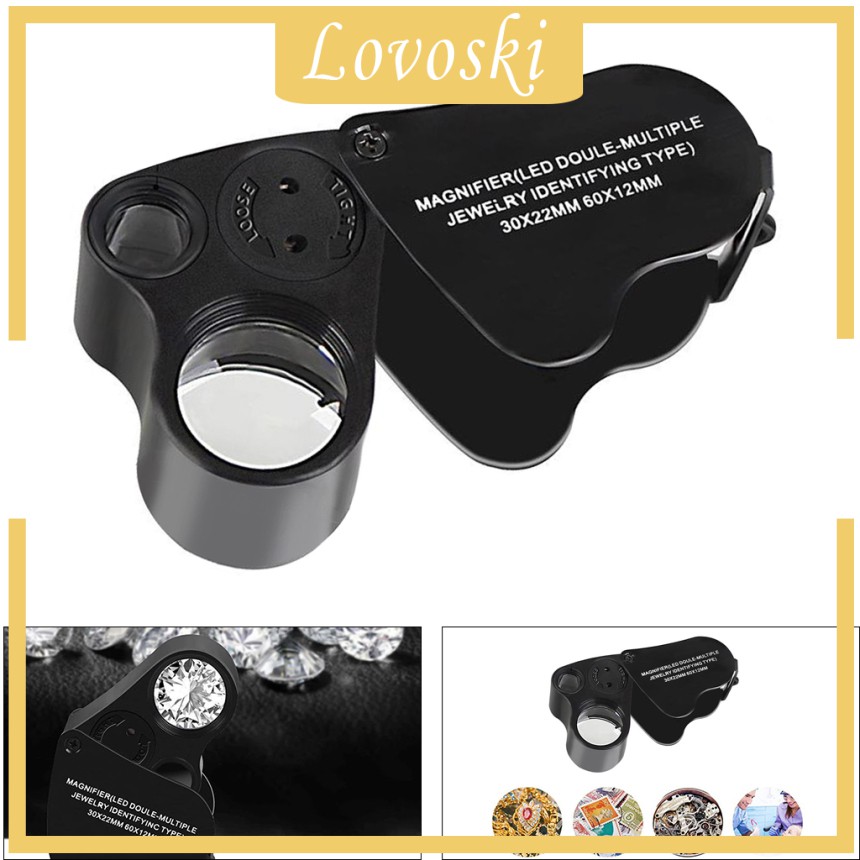 Kính LúP Trang SứC 30X 60X + 2 ĐèN LED Chuyên DụNg
