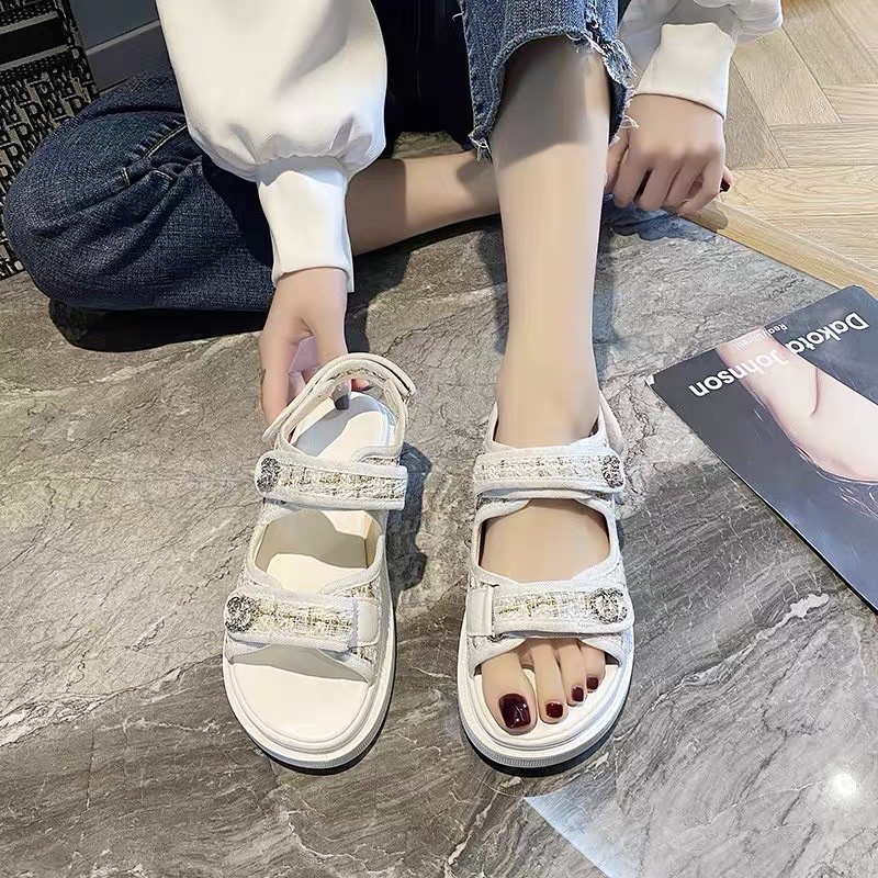 (ORDER) Sandal vải dạ bánh mì quai dán BIG SIZE 35-42