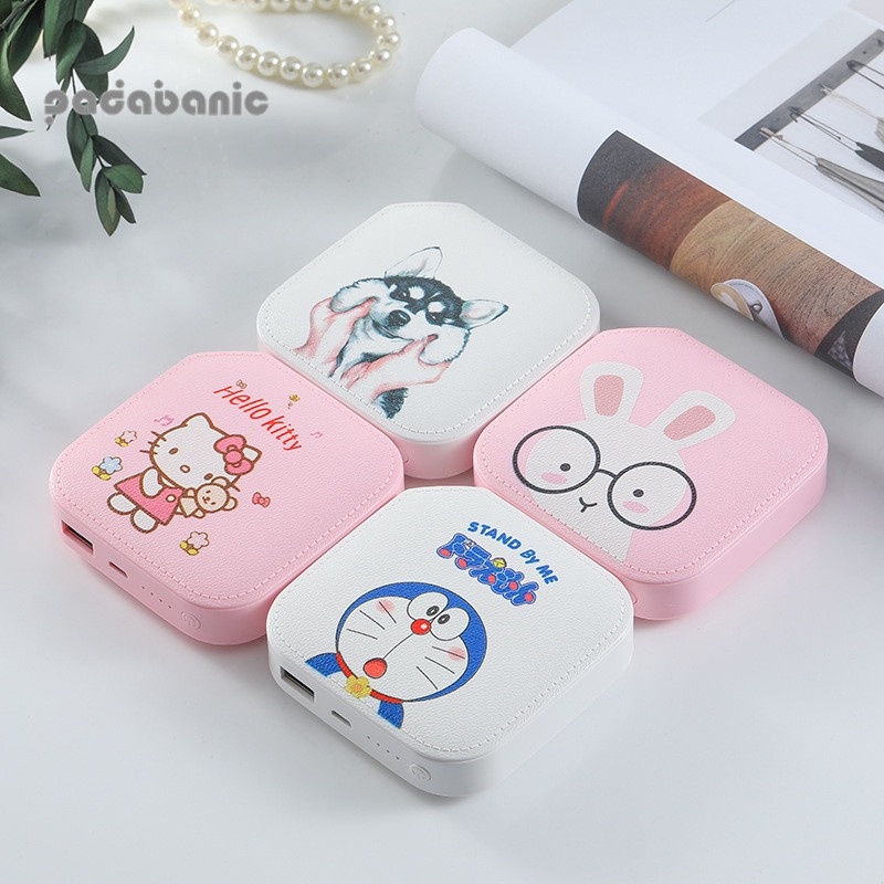 [Mã ELHA22 giảm 5% đơn 300K] Sạc Dự Phòng Mini Cầm Tay in Hình Cute Ngộ Nghĩnh Dung Lượng 4000Mah