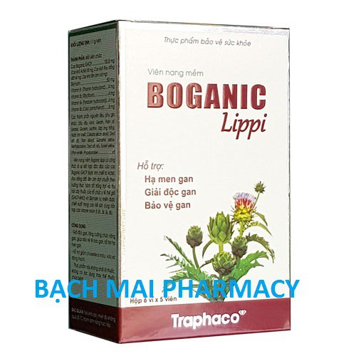 (CHÍNH HÃNG) Viên uống BOGANIC Lippi hỗ trợ hạ men gan, giải độc gan và bảo vệ gan
