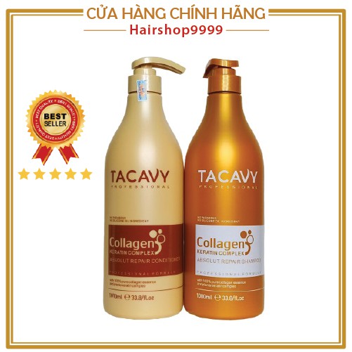 Bộ Dầu Gội Xả Tacavy Phục Hồi Chống Gãy Rụng Cho Tóc 1000ml[dovanhai1999]