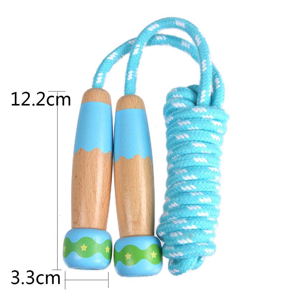 IVORY Dây Nhảy Thể Thao Tay Cầm Gỗ Tùy Chỉnh Tiện Dụng Cho Học Sinh Mẫu Giáo