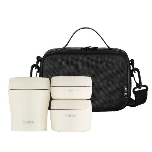 Bộ 3 hộp đựng cơm giữ nhiệt cao cấp Tums Macaron Hàn Quốc