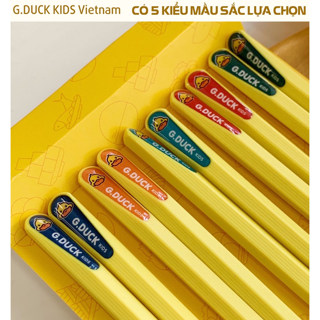 Đũa Ăn An Toàn G.Duck Chất Liệu Hợp Kim Thép Không Gỉ Và Sợi Thủy Tinh Hộp 5 Đôi Hàng Cao Cấp