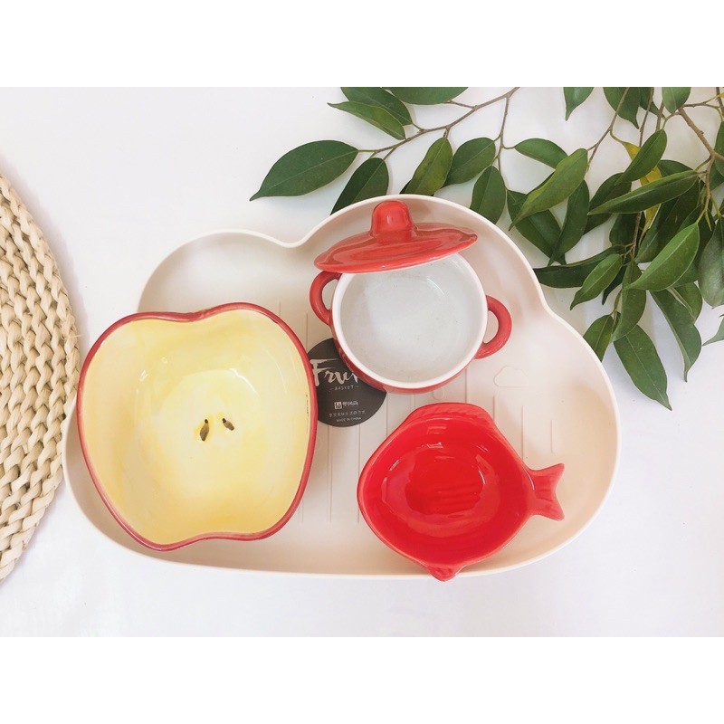 bát sứ ăn dặm cho bé hình Chiếc Nồi có nắp