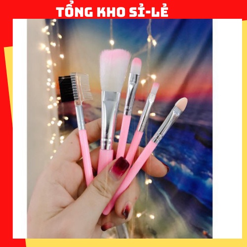 Bộ 5 Cọ Makeup Trang Điểm Hồng Xinh Xắn Cho Các Bạn Gái 1261 TỔNG KHO SỈ VP88